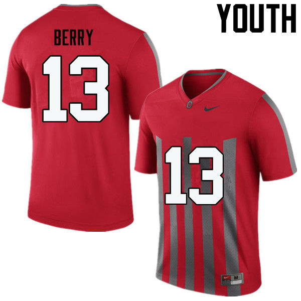 Ohio State Buckeyes Rashod Berry Youth #13 Throwback Game Stitched College Football Jersey